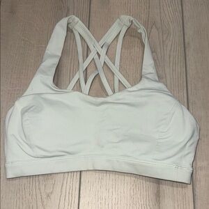 lululemon athletica White Crisscross Strappy Sports Bra